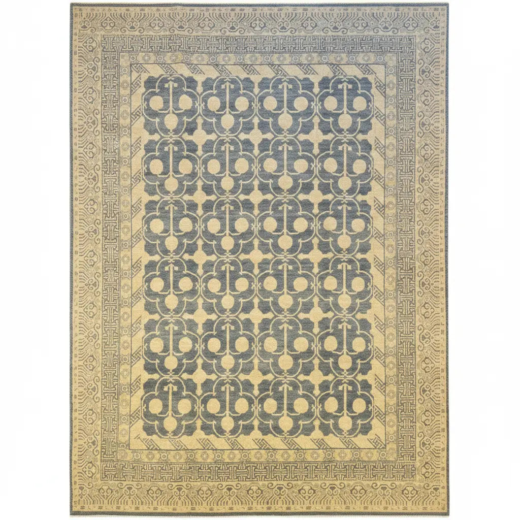 One Of The Kind Afghani Khotan Rug 10'2" x 13'8" zandirugs